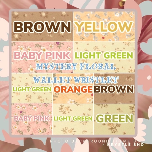 KsnoFadLookS Handbags - 60. MYSTERY Super Cute Spring & Summer Floral Wallet / Wristlet